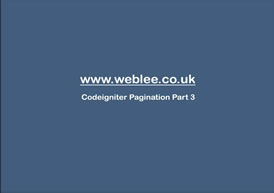 视频教程 - CodeIgniter 分页教程（三）