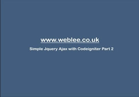 视频教程 - 用 CodeIgniter 开发简单的 jQuery AJAX 程序（二）