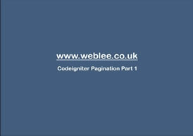 视频教程 - CodeIgniter 分页教程（一）